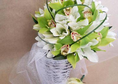Bouquet de mariée cymbidium - Histoire de Fleurs Abbeville