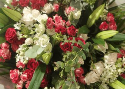 Gros bouquet rouge blanc vert - Histoire de Fleurs Abbeville