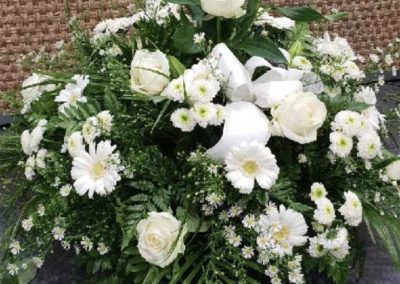 Coussin deuil blanc - Histoire de Fleurs Abbeville